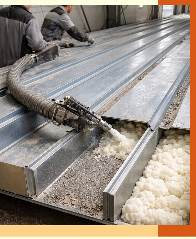 Заполнение пустот кровельных панелей в Черемхово от 7507 руб. под ключ | ТепломастерЧрм