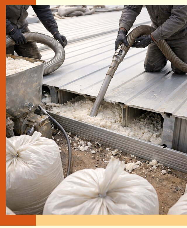 Заполнение пустот кровельных панелей пенными и мокрыми герметиками в Черемхово