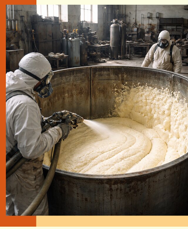 Заливка ппу в емкости с полной изоляцией и герметизацией в Черемхово