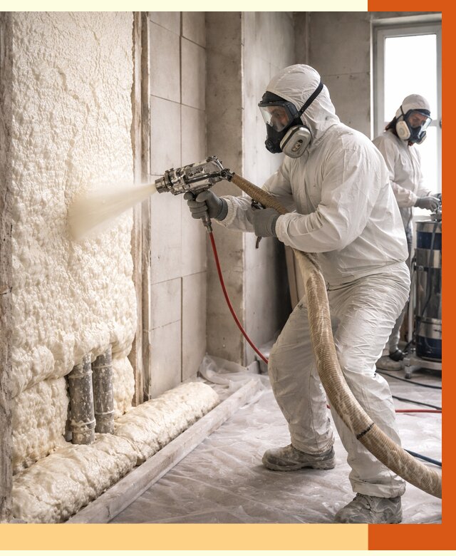 Напыление пенополиуретана в Черемхово от 7820 руб./м2 — услуги и монтаж ППУ | ТепломастерЧрм