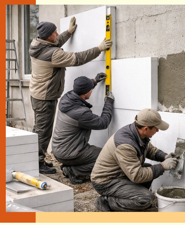 Утепление пенопластом наружных стен и фасадов в Черемхово