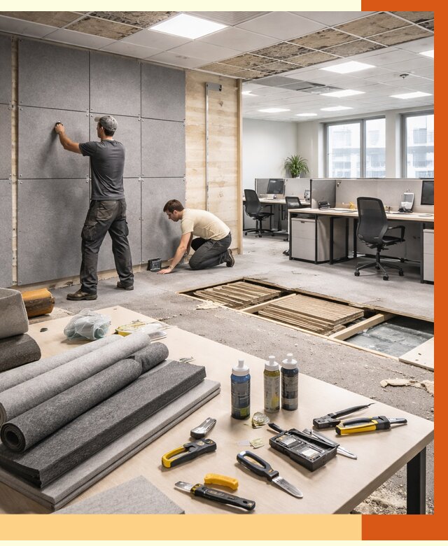 Профессиональная шумоизоляция офиса в Черемхово от 7038 руб. за м2 | ТепломастерЧрм