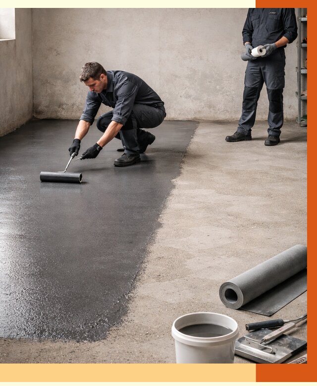 Гидроизоляция гаражного пола в Черемхово от 3649 руб./м² — ТепломастерЧрм профессионально