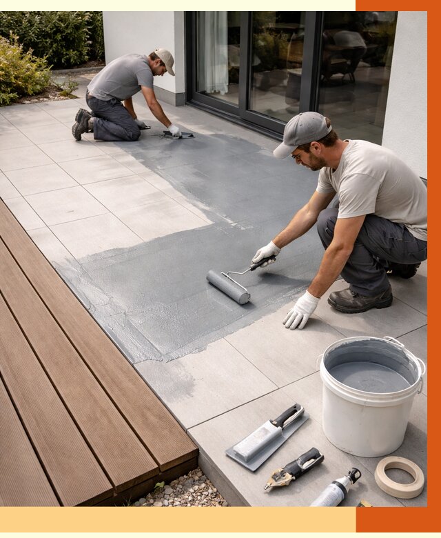 Гидроизоляция террасы в Черемхово под ключ от 7820 руб./м² | ТепломастерЧрм