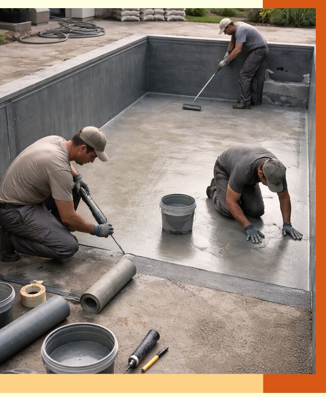 Профессиональная гидроизоляция бассейна в Черемхово от 6777 руб. за м2 | ТепломастерЧрм