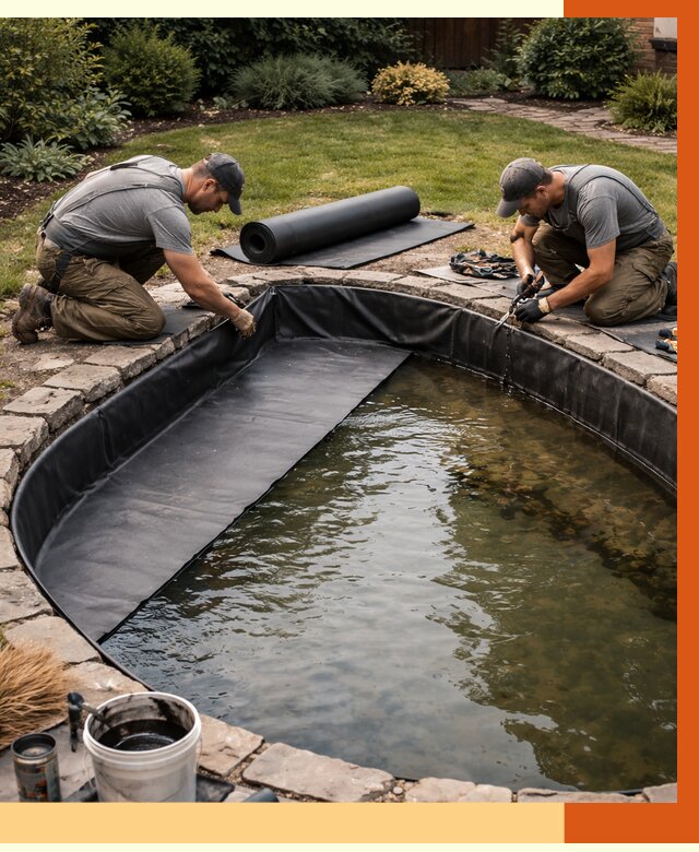 Гидроизоляция пруда в Черемхово от 15639 руб. под ключ | ТепломастерЧрм профессионально