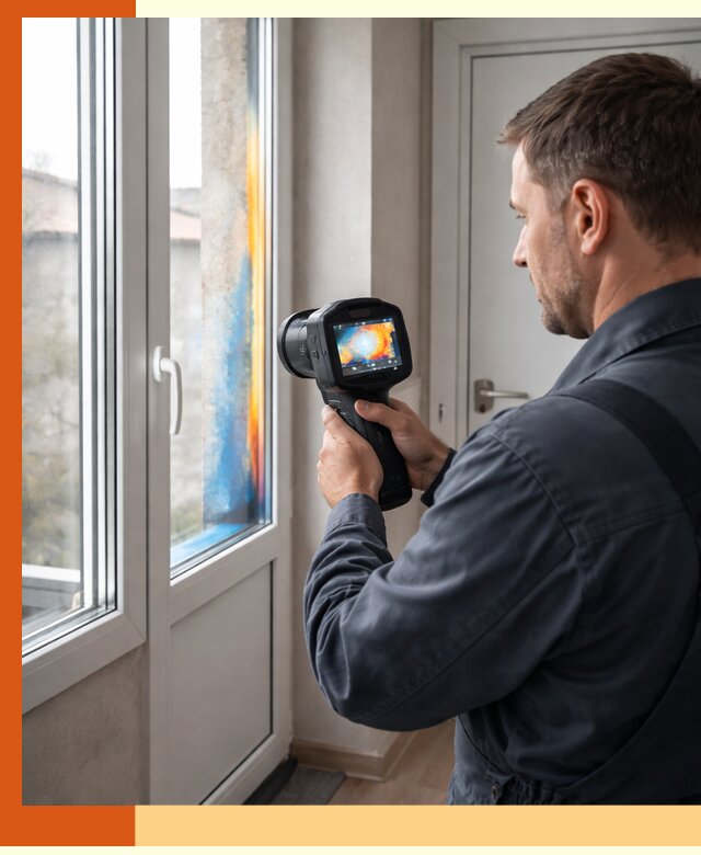 Тепловизионное обследование окон и дверей в Черемхово