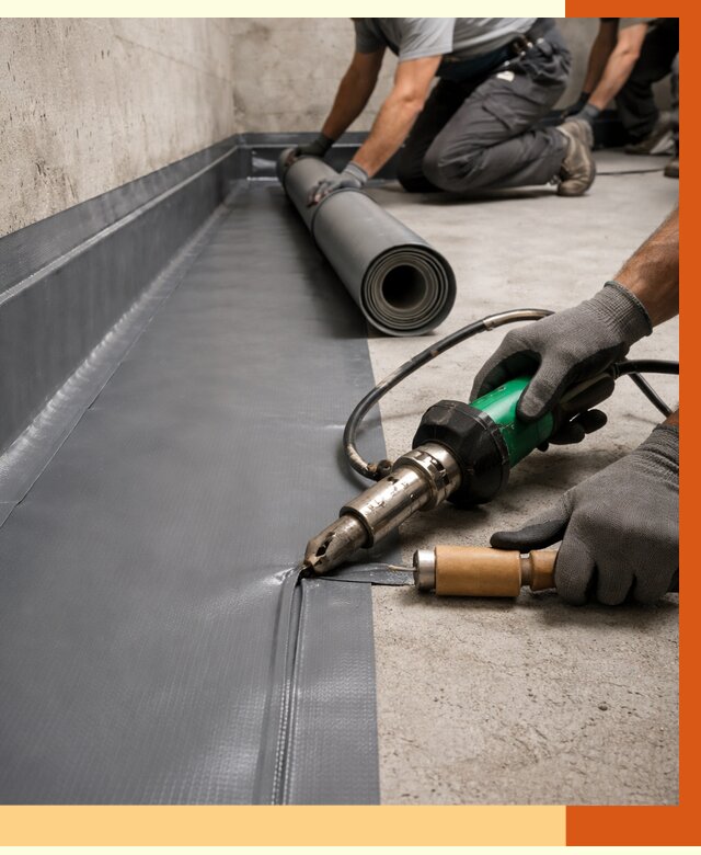 Монтаж гидроизоляционной мембраны в Черемхово от 1037 руб/м2 | ТепломастерЧрм