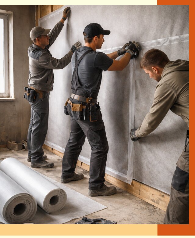 Монтаж ветроизоляции в Черемхово от 4692 руб./м2 — профессионально | ТепломастерЧрм