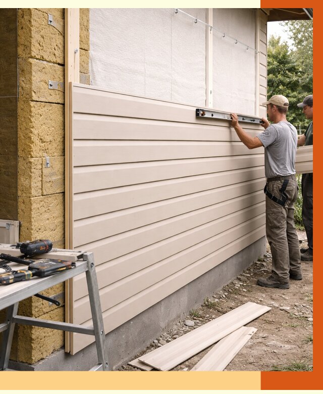 Монтаж сайдинга после утепления в Черемхово от 1929 руб. — обшивка и облицовка | ТепломастерЧрм